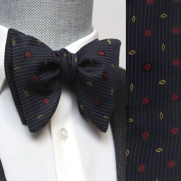 Men's Self tied Bow Tie Big Butterfly Bow tie S612 Red Blue Ornament - Picture 1 of 13